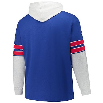 Men's '47 Royal Buffalo Bills Big & Tall Lacer Pullover Hoodie