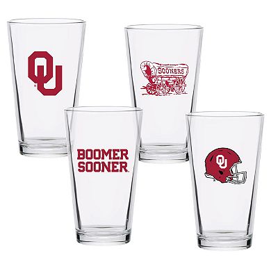 Oklahoma Sooners 16oz. Collector Pint Glass Four-Set