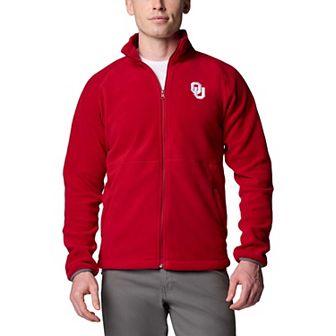 Men's Columbia Crimson Oklahoma Sooners Flanker IV Fleece Raglan Full-Zip Jacket