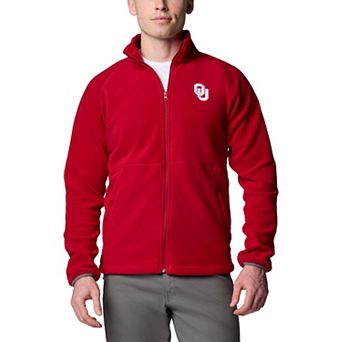 Men's Columbia Crimson Oklahoma Sooners Flanker IV Fleece Raglan Full-Zip Jacket