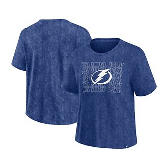 Women's Fanatics Blue Tampa Bay Lightning Faded Wash T-Shirt