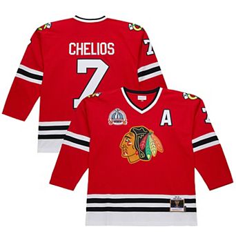 Men's Chris Chelios Red Chicago Blackhawks 1991-92 Power Play Jersey