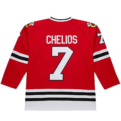 Men's Chris Chelios Red Chicago Blackhawks 1991-92 Power Play Jersey