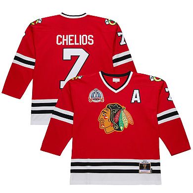 Men's Chris Chelios Red Chicago Blackhawks 1991-92 Power Play Jersey