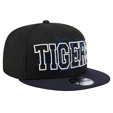 Men's New Era Black Detroit Tigers Splatter 9FIFTY Snapback Hat