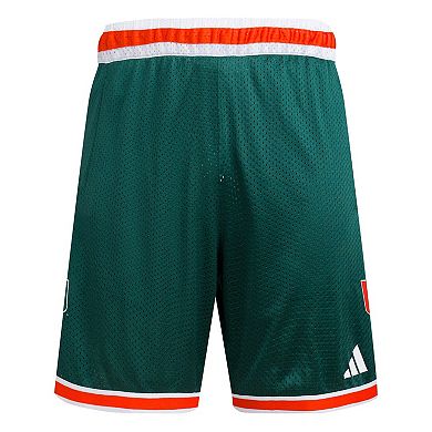 Men's adidas Green Miami Hurricanes Swingman Replica Basketball Shorts