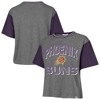 Women's '47 Gray Phoenix Suns Rise Clubhouse Ziggy Color Block T-Shirt