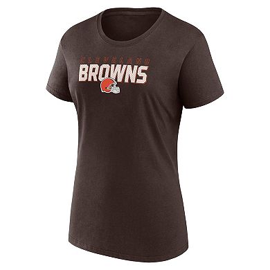 Women's Logo Athletic Brown Cleveland Browns Lean T-Shirt