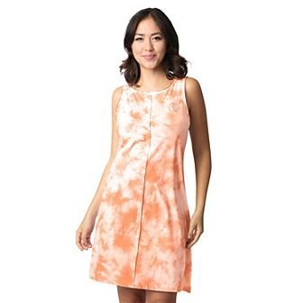 Women's Margaritaville Orange Chicago Blackhawks Clouds Tie-Dye Dress