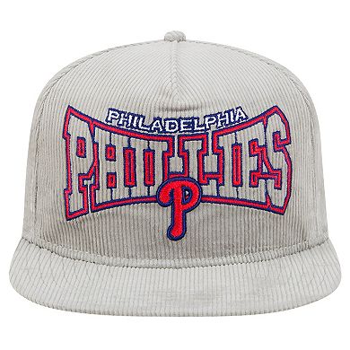 Men's New Era Gray Philadelphia Phillies Corduroy Golfer Snapback Hat