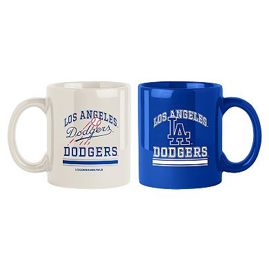 Los Angeles Dodgers 2-Pack 15oz. Checkered Wordmark Mug Set