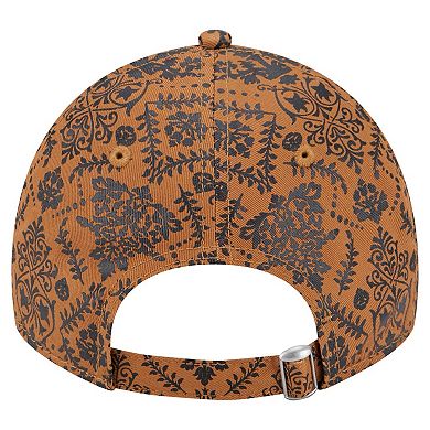 Women's New Era Brown Chicago Cubs Vintage Deco 9TWENTY Adjustable Hat