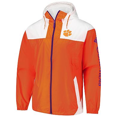 Men's Columbia Orange Clemson Tigers Flash Challenger II Omni-Shade Full-Zip Windbreaker Jacket