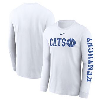 Men's Nike White Kentucky Wildcats Basketball Icon Two-Hit Long Sleeve T-Shirt