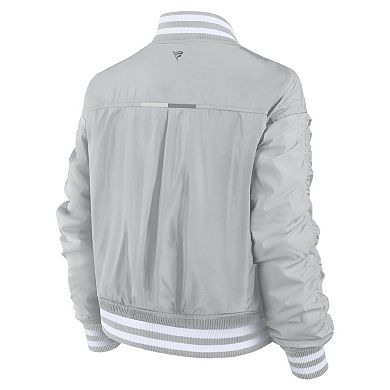 Women's Fanatics Gray Detroit Lions Elements Wave Full-Snap Jacket