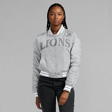 Women's Fanatics Gray Detroit Lions Elements Wave Full-Snap Jacket