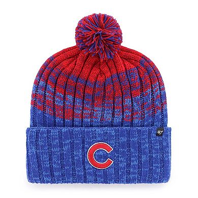 Men's '47 Royal Chicago Cubs Cascade Cuffed Knit Hat with Pom