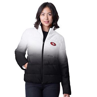 Women's G-III 4Her by Carl Banks Black San Francisco 49ers Overtime Ombre Full-Zip Puffer Jacket