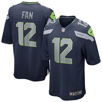Men's Nike 12s College Navy Seattle Seahawks Team Game Jersey