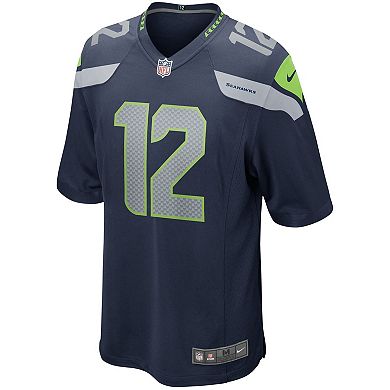 Men's Nike 12s College Navy Seattle Seahawks Team Game Jersey