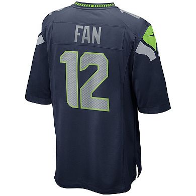 Men's Nike 12s College Navy Seattle Seahawks Team Game Jersey
