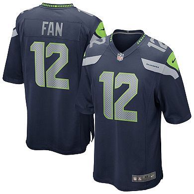 Men's Nike 12s College Navy Seattle Seahawks Team Game Jersey