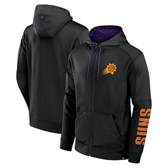 Men's Fanatics Black Phoenix Suns Baller Defender Performance Full-Zip Hoodie
