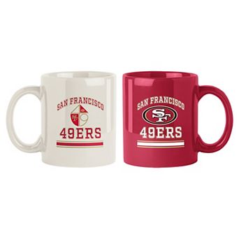 San Francisco 49ers 2-Pack 15oz. Checkered Wordmark Mug Set