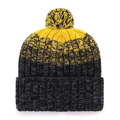 Men's '47 Black Pittsburgh Pirates Cascade Cuffed Knit Hat with Pom
