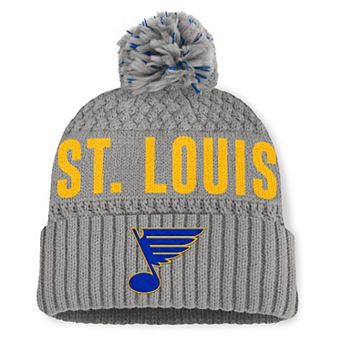 Women's Fanatics Gray St. Louis Blues Heritage Tilly Cuffed Knit Hat with Pom