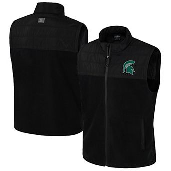 Men's Colosseum Black Michigan State Spartans Block The Sun Full-Zip Vest