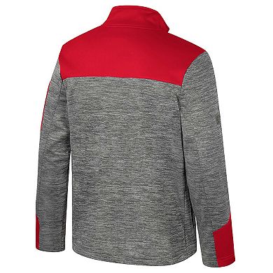 Men's Colosseum Gray/Scarlet Ohio State Buckeyes Guard Full-Zip Jacket