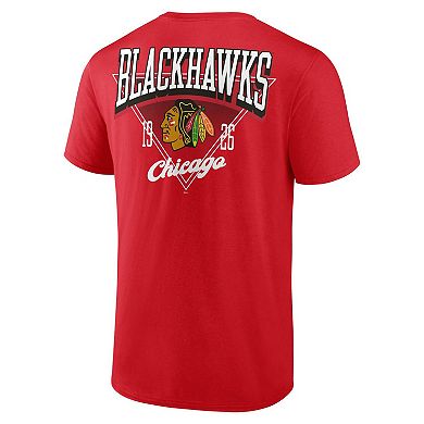 Men's Logo Athletic Red Chicago Blackhawks Never Over T-Shirt