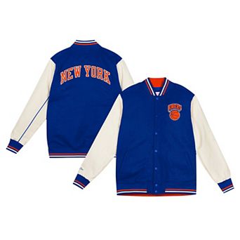 Youth Mitchell & Ness Blue New York Knicks Varsity Team Full-Snap Jacket