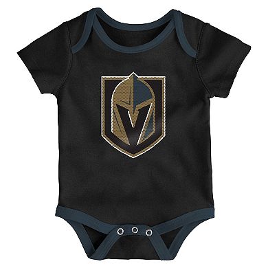 Newborn & Infant Vegas Golden Knights Legend Three-Piece Bodysuit Set