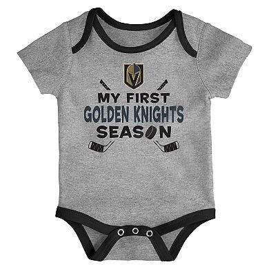 Newborn & Infant Vegas Golden Knights Legend Three-Piece Bodysuit Set