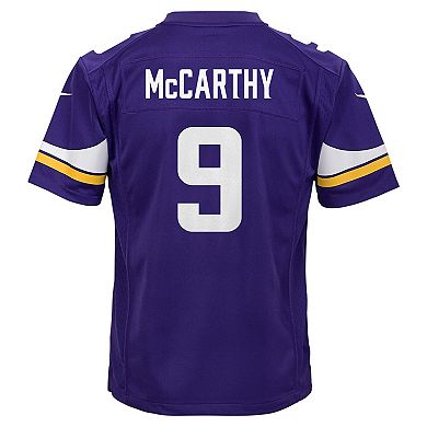 Youth Nike J.J. McCarthy Purple Minnesota Vikings Team Player Game Jersey