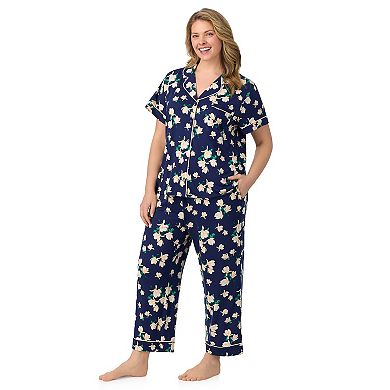 Plus Size Draper James Cozy Short Sleeve Notch Pajama Top & Pajama Pants Set