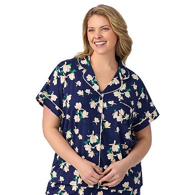 Plus Size Draper James Cozy Short Sleeve Notch Pajama Top & Pajama Pants Set