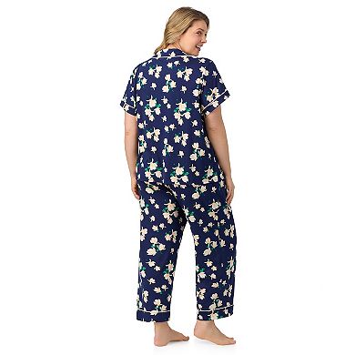 Plus Size Draper James Cozy Short Sleeve Notch Pajama Top & Pajama Pants Set