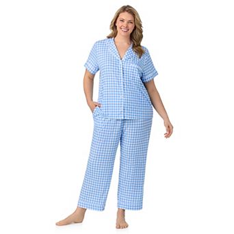 Plus Size Draper James Cozy Short Sleeve Notch Pajama Top & Pajama Pants Set