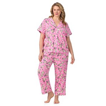 Plus Size Draper James Cozy Short Sleeve Notch Pajama Top & Pajama Pants Set