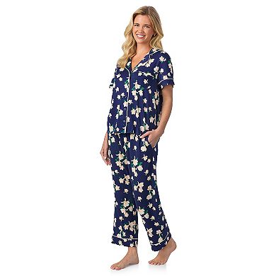 Women's Draper James Cozy Short Sleeve Notch Pajama Top & Pajama Bottoms Set