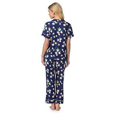 Women's Draper James Cozy Short Sleeve Notch Pajama Top & Pajama Bottoms Set