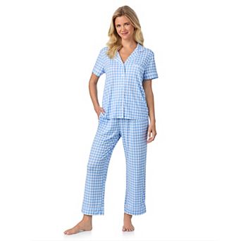 Women's Draper James Cozy Short Sleeve Notch Pajama Top & Pajama Bottoms Set