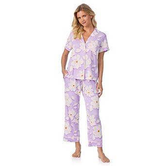 Women's Draper James Cozy Short Sleeve Notch Pajama Top & Pajama Bottoms Set