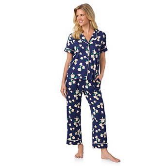 Women's Draper James Cozy Short Sleeve Notch Pajama Top & Pajama Bottoms Set