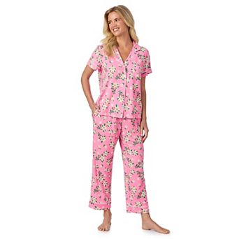 Women's Draper James Cozy Short Sleeve Notch Pajama Top & Pajama Bottoms Set