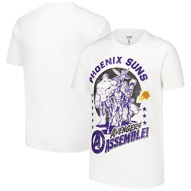 Youth White Phoenix Suns NBA x Marvel Avengers Squad T-Shirt