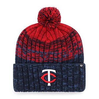 Men's '47 Navy Minnesota Twins Cascade Cuffed Knit Hat with Pom